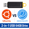 Linux USB Twin Pack (Ubuntu vs elementaryOS)